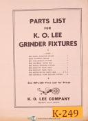 K.O. Lee-K.O. Lee Tool & Surface Grinders, Instructions & Hydraulic Parts List Manual-General-05